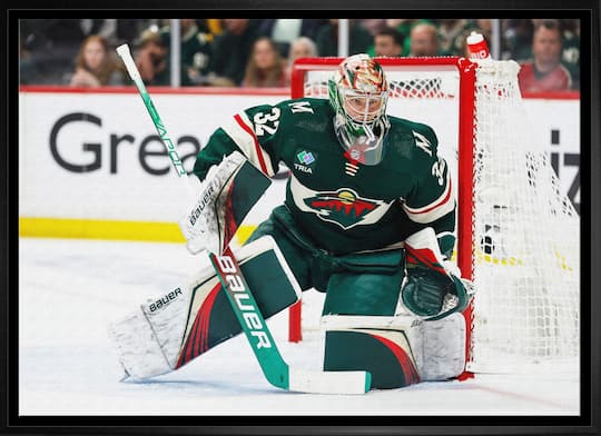 Filip Gustavsson 20" x 29" Framed Canvas Wild Protecting the Net-H 31.5" x 22.5"